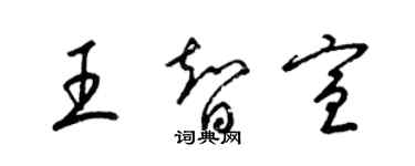 梁錦英王智宣草書個性簽名怎么寫
