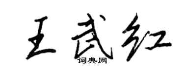 王正良王武紅行書個性簽名怎么寫