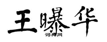 翁闓運王曝華楷書個性簽名怎么寫