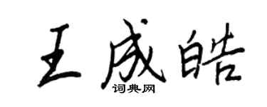 王正良王成皓行書個性簽名怎么寫