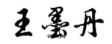 胡問遂王墨丹行書個性簽名怎么寫