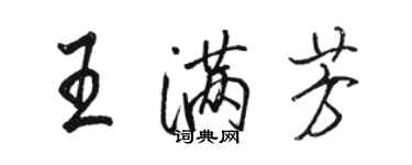 駱恆光王滿芳行書個性簽名怎么寫