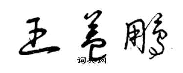 曾慶福王益鵬草書個性簽名怎么寫
