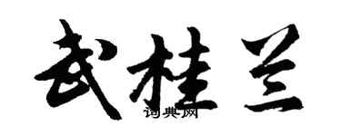 胡問遂武桂蘭行書個性簽名怎么寫