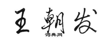 駱恆光王朝發行書個性簽名怎么寫