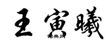 胡問遂王寅曦行書個性簽名怎么寫