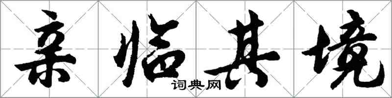 胡問遂親臨其境行書怎么寫