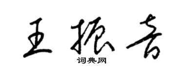 梁錦英王振音草書個性簽名怎么寫