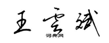 梁錦英王雲斌草書個性簽名怎么寫