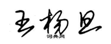 朱錫榮王楊旦草書個性簽名怎么寫