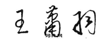 駱恆光王蕭羽草書個性簽名怎么寫