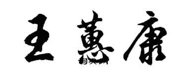 胡問遂王蕙康行書個性簽名怎么寫