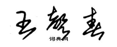 朱錫榮王聲春草書個性簽名怎么寫