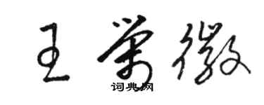 駱恆光王榮徽草書個性簽名怎么寫