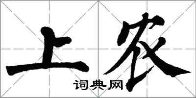 翁闓運上農楷書怎么寫