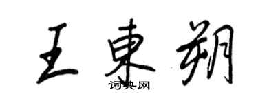 王正良王東朔行書個性簽名怎么寫