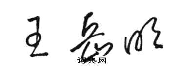 駱恆光王岳明草書個性簽名怎么寫