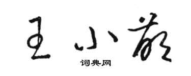 駱恆光王小萌草書個性簽名怎么寫