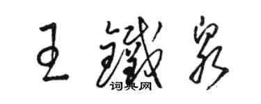 駱恆光王鐵泉草書個性簽名怎么寫