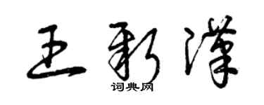 曾慶福王新漢草書個性簽名怎么寫