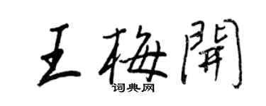 王正良王梅開行書個性簽名怎么寫