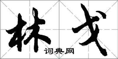 胡問遂林戈行書怎么寫