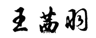 胡問遂王茜羽行書個性簽名怎么寫