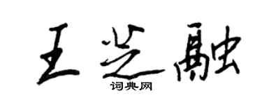 王正良王芝融行書個性簽名怎么寫