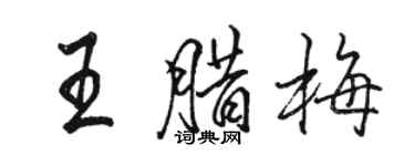 駱恆光王臘梅行書個性簽名怎么寫
