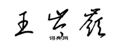 梁錦英王岑嶺草書個性簽名怎么寫