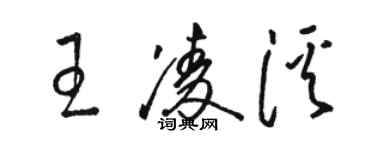 駱恆光王凌溪草書個性簽名怎么寫