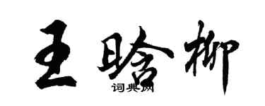 胡問遂王晗柳行書個性簽名怎么寫