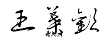 曾慶福王葉歡草書個性簽名怎么寫