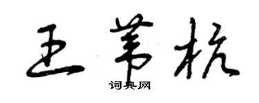 曾慶福王葦杭草書個性簽名怎么寫