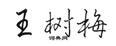 駱恆光王樹梅行書個性簽名怎么寫