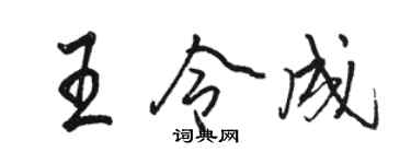 駱恆光王令成行書個性簽名怎么寫
