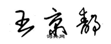 朱錫榮王京靜草書個性簽名怎么寫