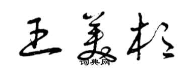 曾慶福王美杉草書個性簽名怎么寫