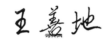 駱恆光王善地行書個性簽名怎么寫