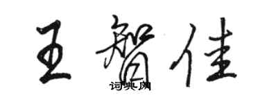 駱恆光王智佳行書個性簽名怎么寫