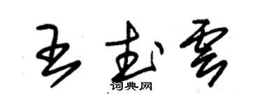 朱錫榮王武雲草書個性簽名怎么寫