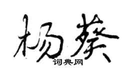 曾慶福楊葵行書個性簽名怎么寫