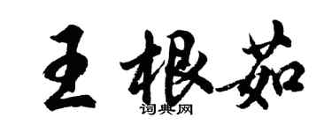 胡問遂王根茹行書個性簽名怎么寫