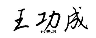 王正良王功成行書個性簽名怎么寫