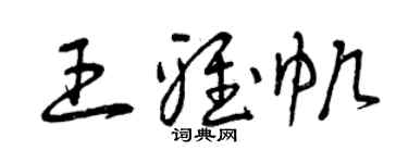 曾慶福王雅帆草書個性簽名怎么寫