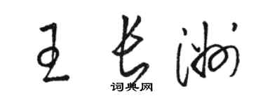 駱恆光王長洲草書個性簽名怎么寫