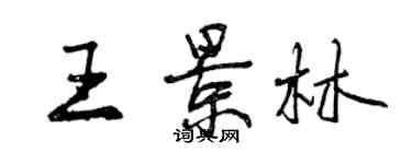 曾慶福王景林行書個性簽名怎么寫