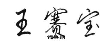 駱恆光王賽寶行書個性簽名怎么寫