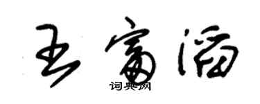 朱錫榮王富滔草書個性簽名怎么寫