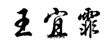 胡問遂王宜霏行書個性簽名怎么寫